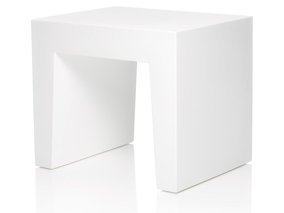 Concrete Seat in White