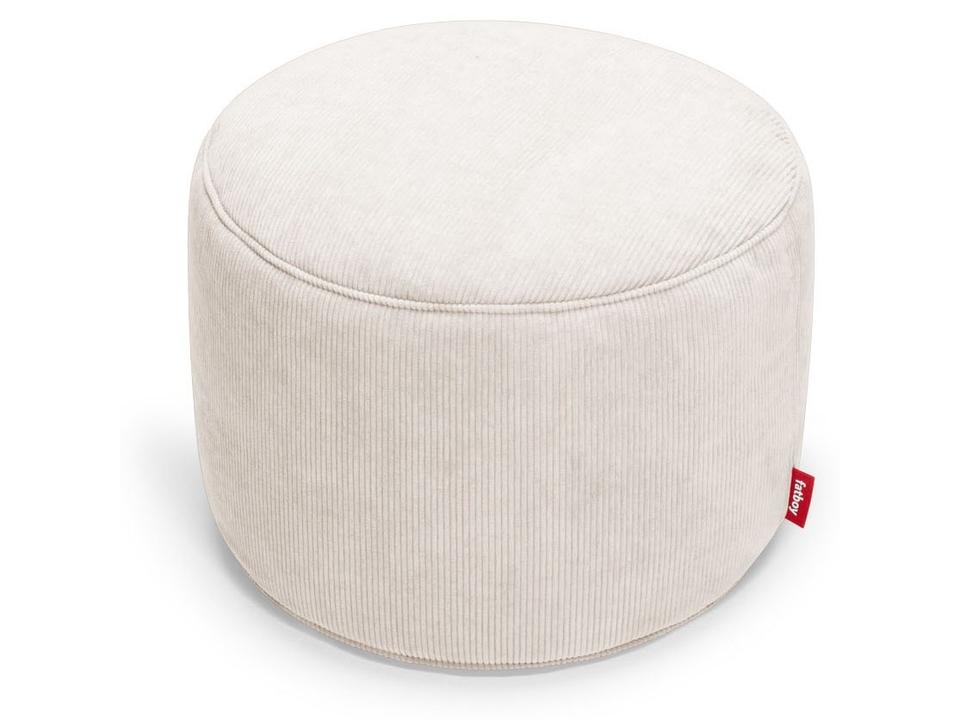Point Recycled Cord Pouf Ottoman in Cream