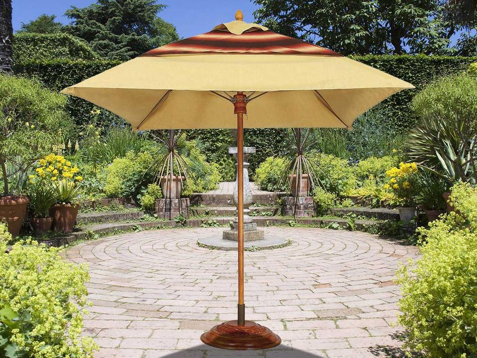 Fiberbuilt Augusta 6 Foot Square Market Umbrella with FiberTeak Pole