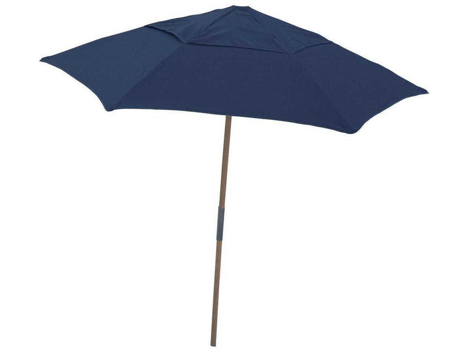 Fiberbuilt 7.5-Foot Hexagon Push Up Patio Umbrella with Wood Pole and Fiberglass Ribs