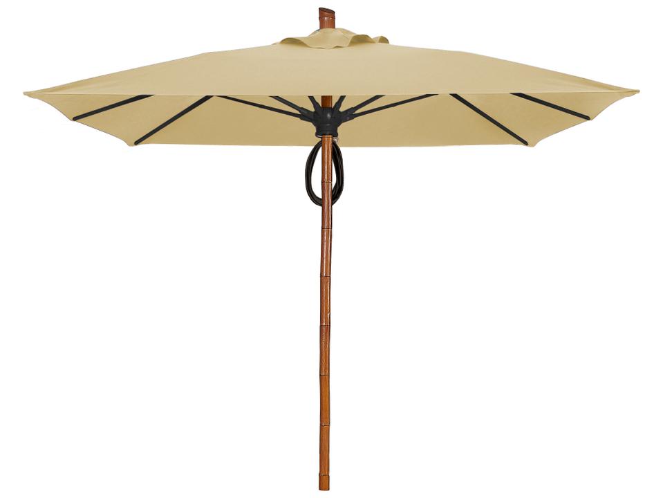 Fiberbuilt Outdoor Umbrellas Prestige - Bambusa Fiberglass 7.5 Foot Square Pulley & Pin Outdoor Umbrella