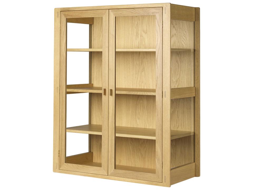 Boderne Oak Wood Display Cabinet