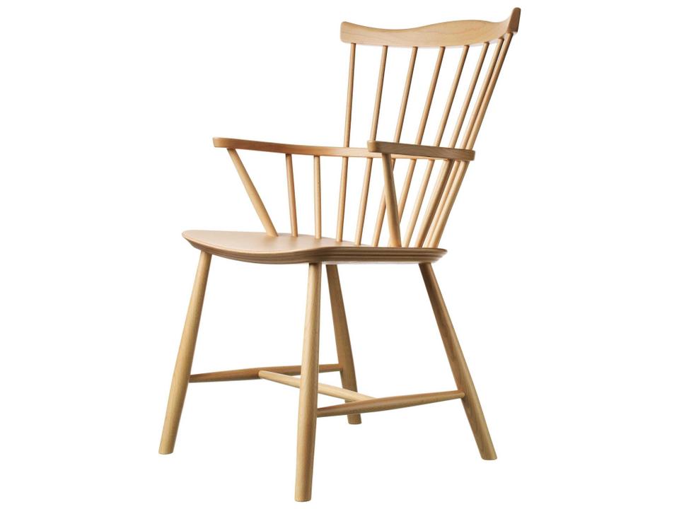 J52 Beech Wood Natural Arm Dining Chair