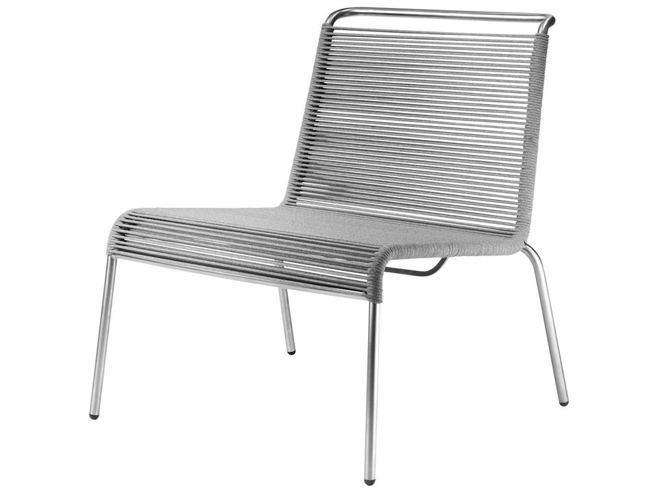 Salto Light Grey Mixed Steel Rope Lounge Chair