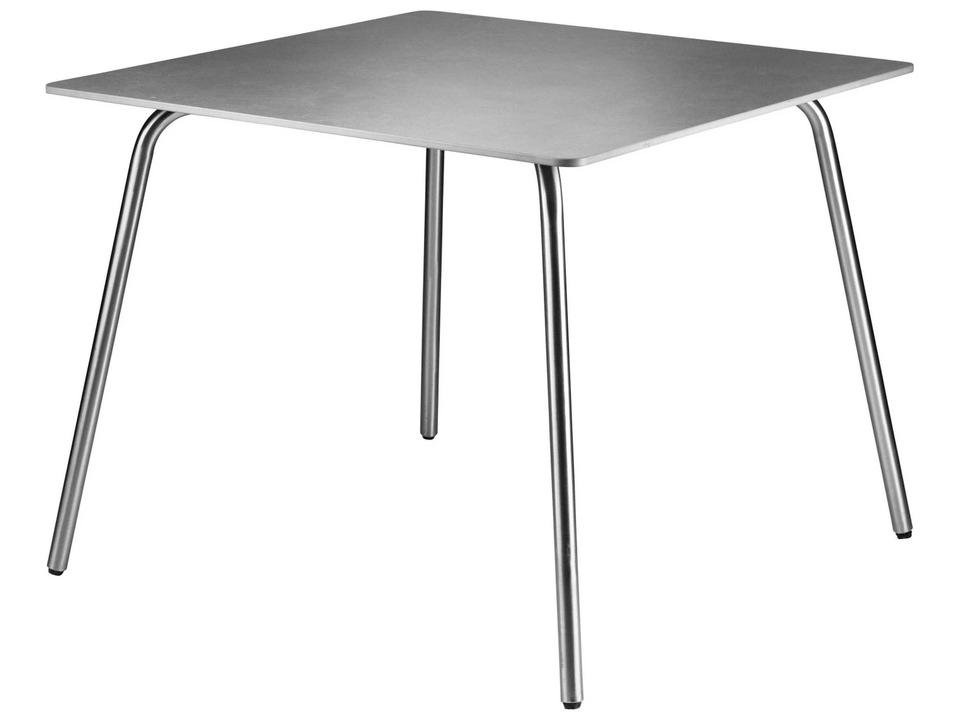 Salto Stone Stainless Steel Square Dining Table