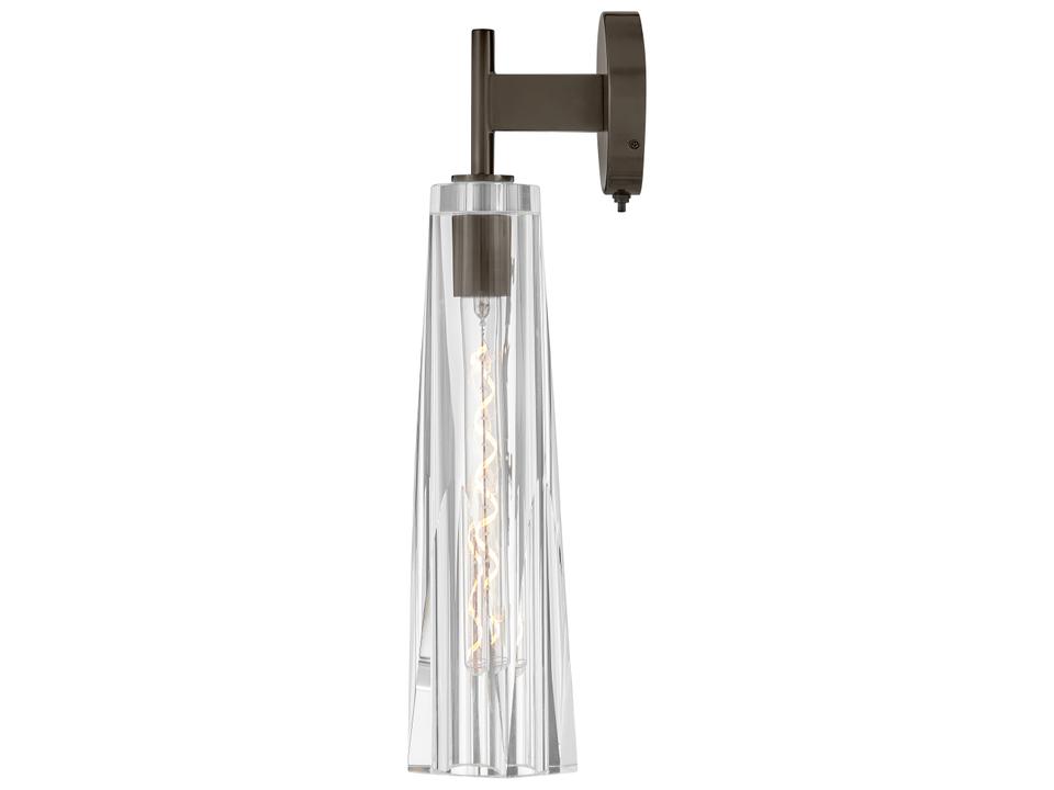 Cosette 1-Light Black Oxide Crystal Glass Wall Sconce