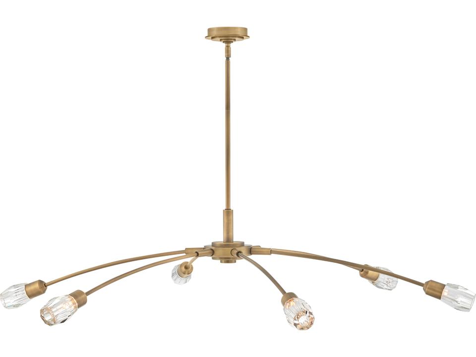 Atera 6-Light Heritage Brass Chandelier