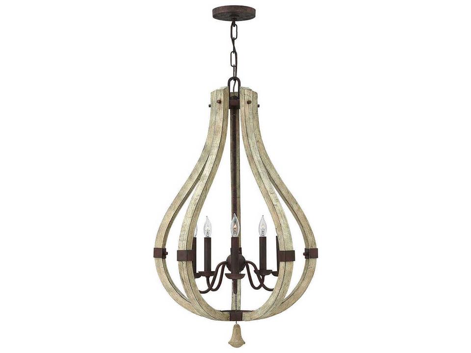 Middlefield 5-Light Iron Rust Weathered Ash Black Candelabra Chandelier