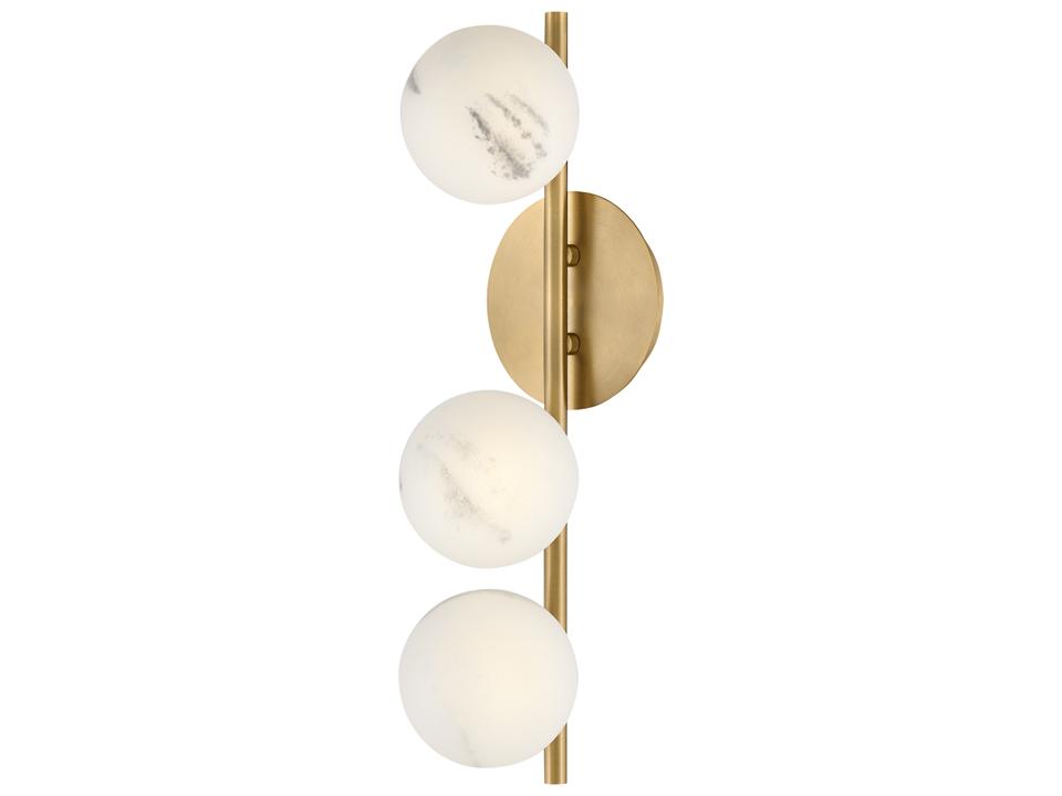 Selene 3-Light Lacquered Brass Wall Sconce