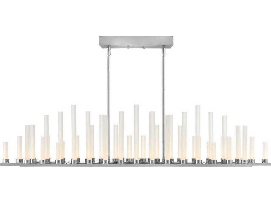 Trinity LED Linear Chandelier Polished Nickel Modern