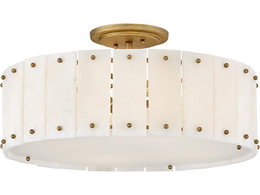 Simone 4-Light Burnished Gold Semi Flush Mount