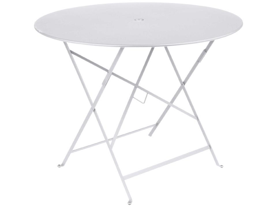 Bistro 38-Inch Round Steel Umbrella Hole Dining Table