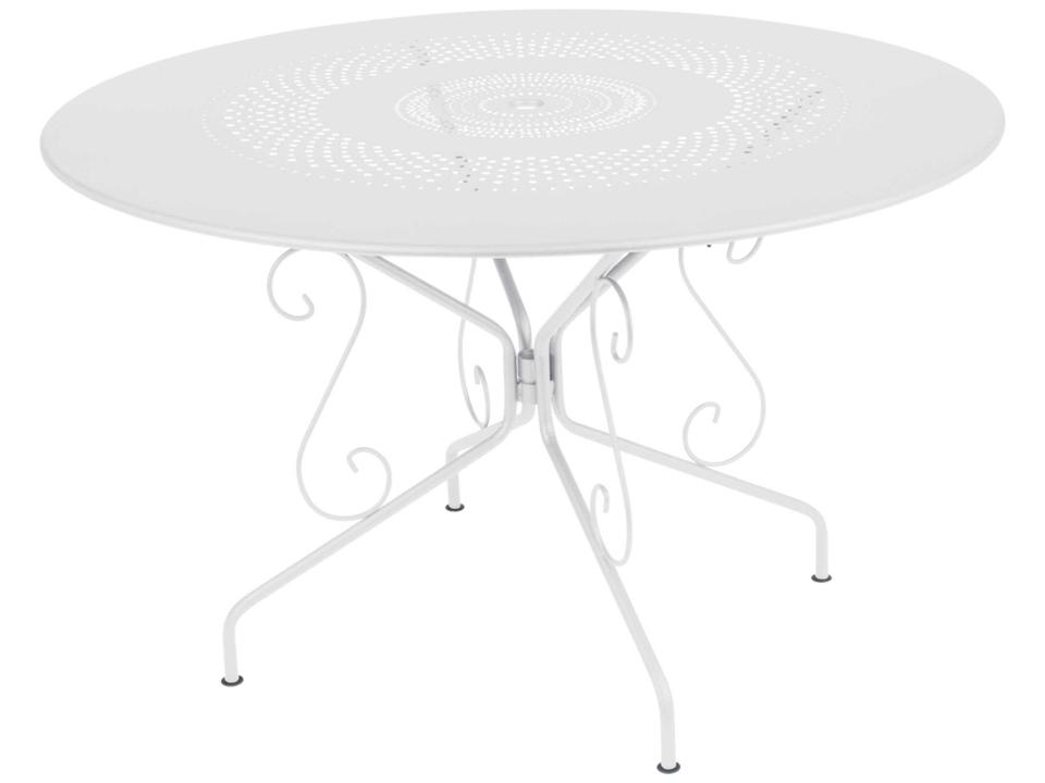 Montmartre 46-Inch Round Steel Dining Table with Umbrella Hole
