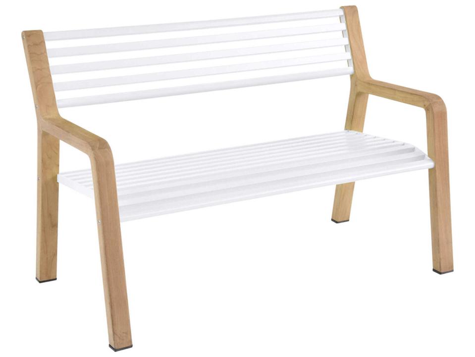 Somerset Aluminum and Teak 2-Seater Bench