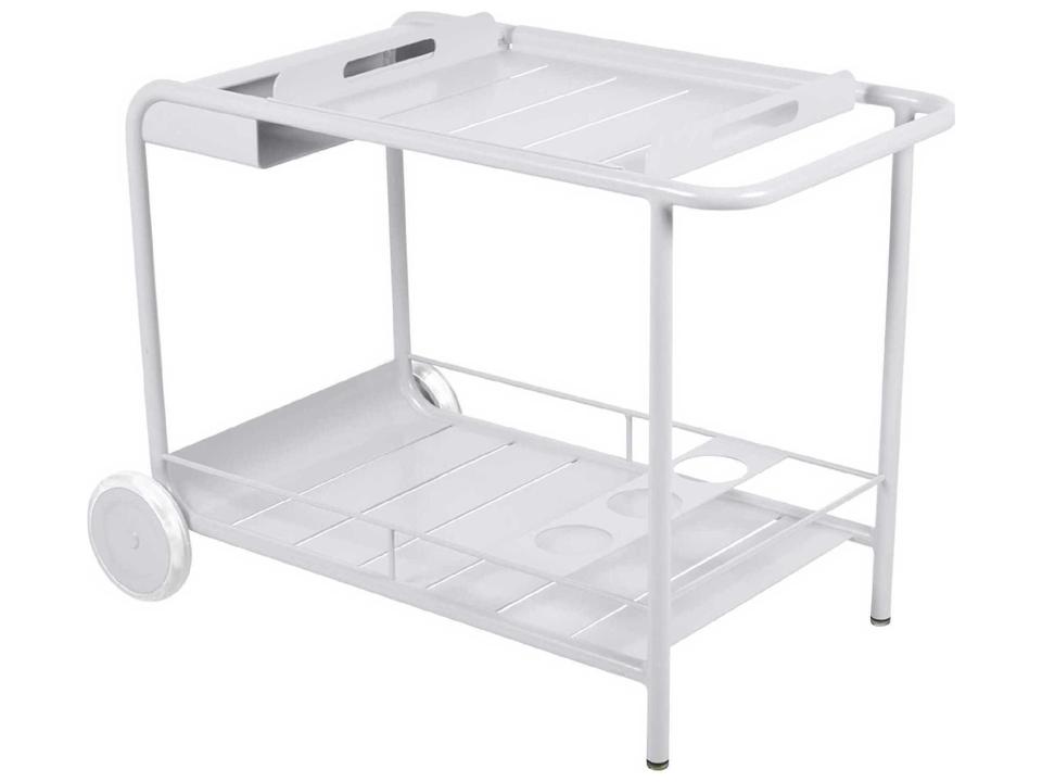 Luxembourg Aluminum Serving Cart with Removable Tray