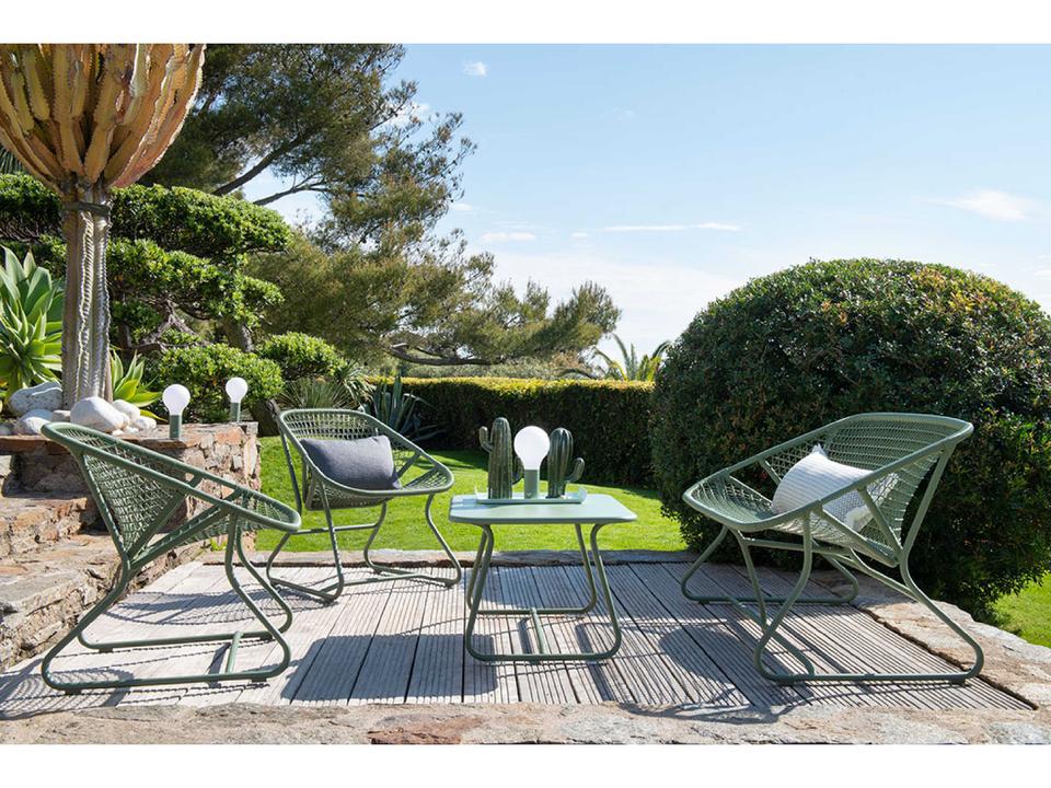 Sixties Aluminum Metal Lounge Set