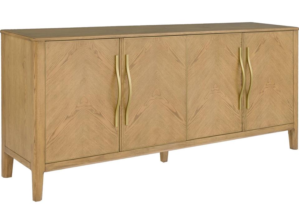 Maxwell 80 Inch Oak Wood Sideboard with Four Doors