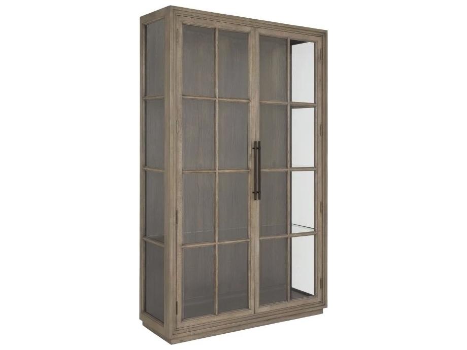 Monogram Oak Wood Display Cabinet Biscotti and Mica