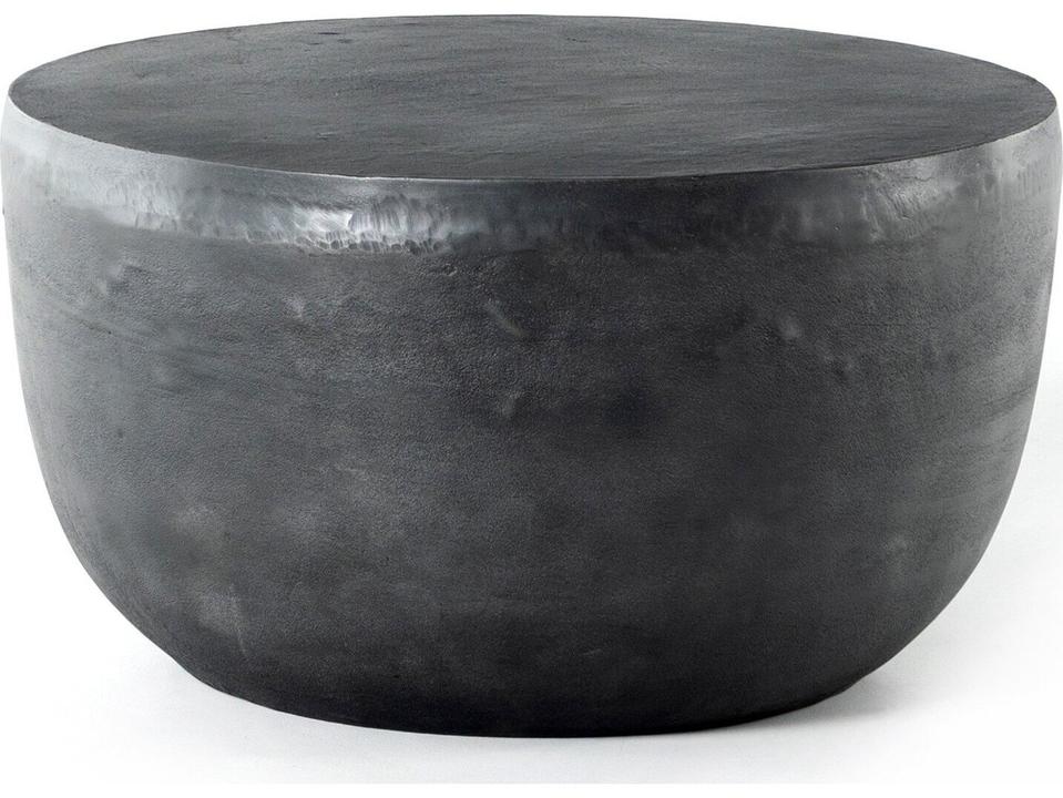 Marlow Aged Grey Aluminum Round End Table