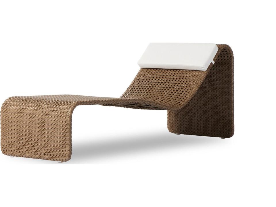 Grass Roots Paige Woven Chaise Lounge with Stinson White Cushion