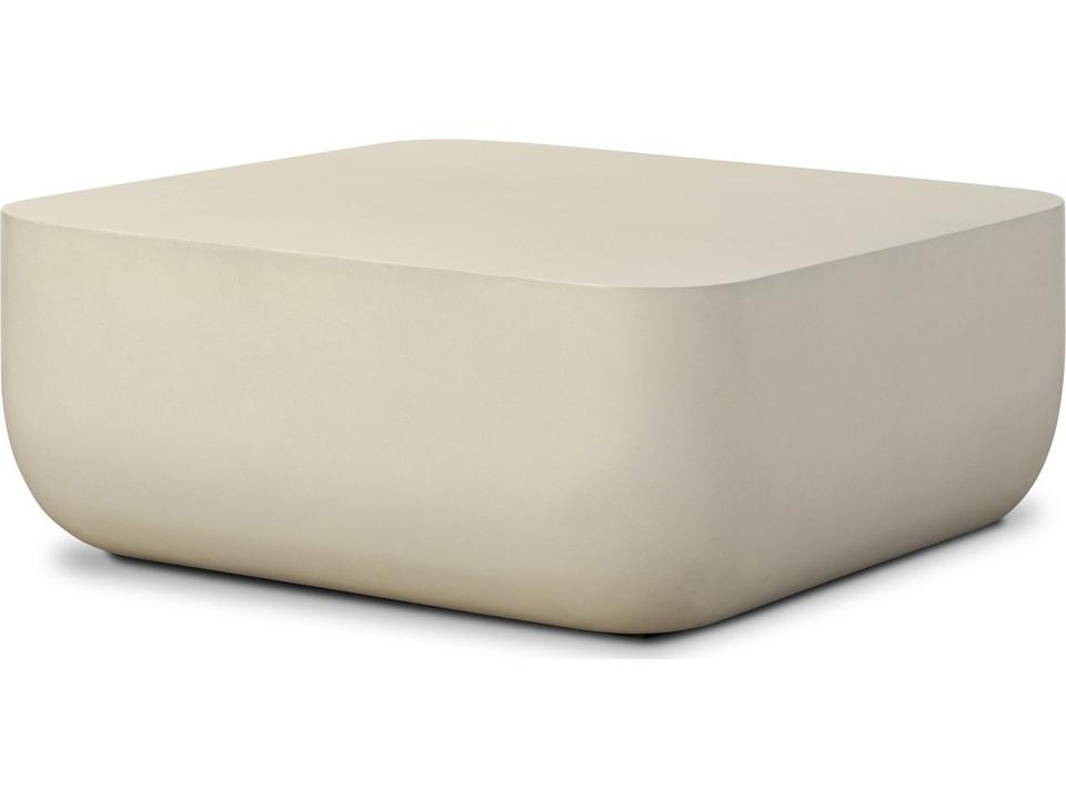Thayer White Square Concrete Coffee Table