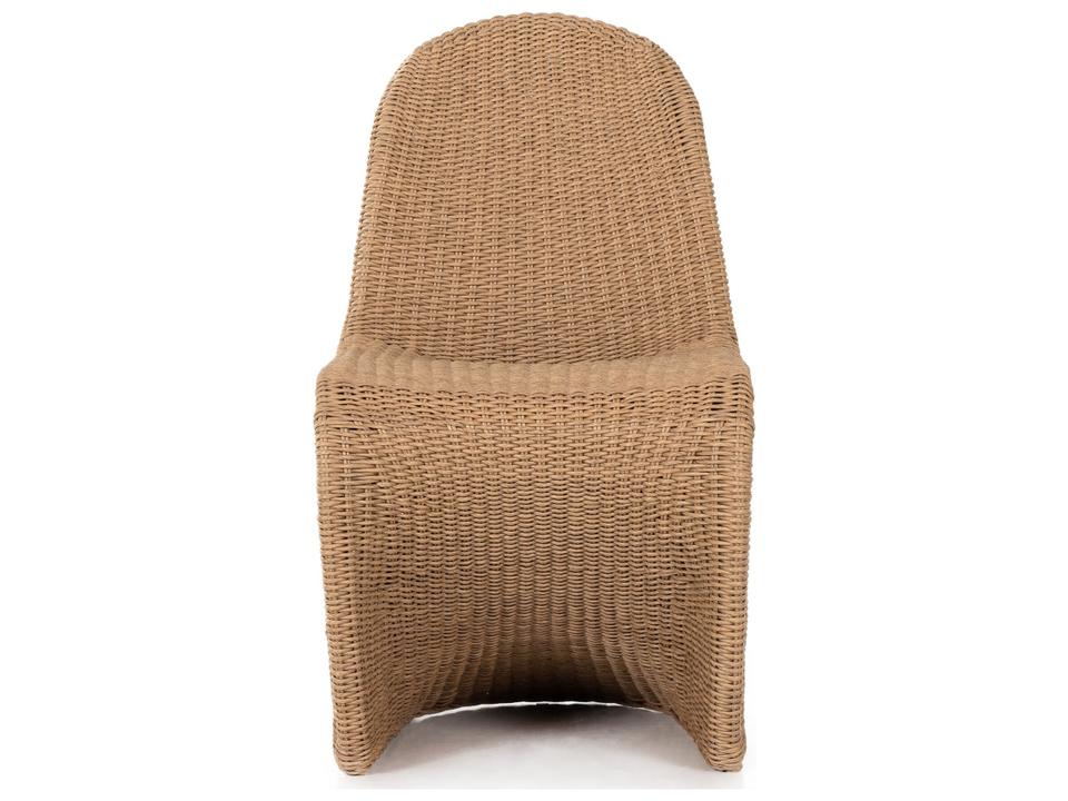 Grass Roots Portia Polyethylene Wicker Dining Chair in Vintage Natural