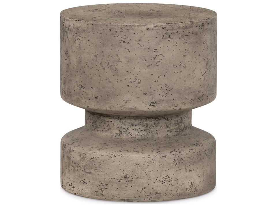Nahla Concrete Outdoor End Table in Graphite