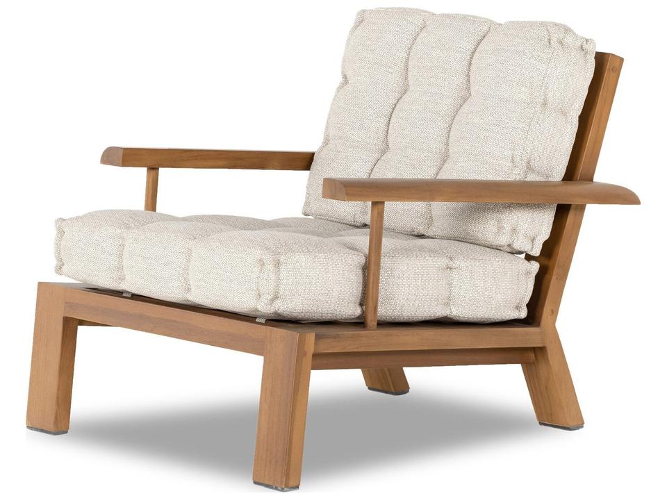 Globetrotter Outdoor Faye Sand / Natural Teak Cushion Lounge Chair
