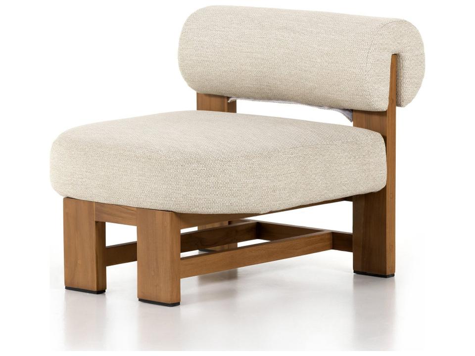 Solano Faye Sand / Natural Teak Cushion Lounge Chair