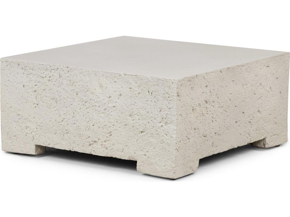 Constantine Blanc White / Matte White Concrete Square Coffee Table