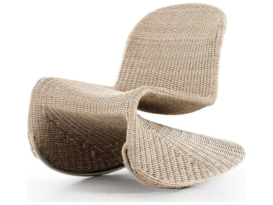 Four Hands Grass Roots Vintage White Polyethylene Rocking Chair