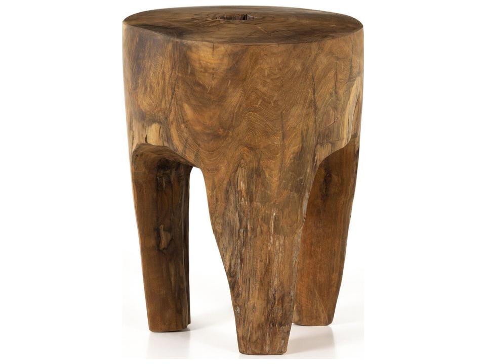 Kyra End Table Aged Natural Teak