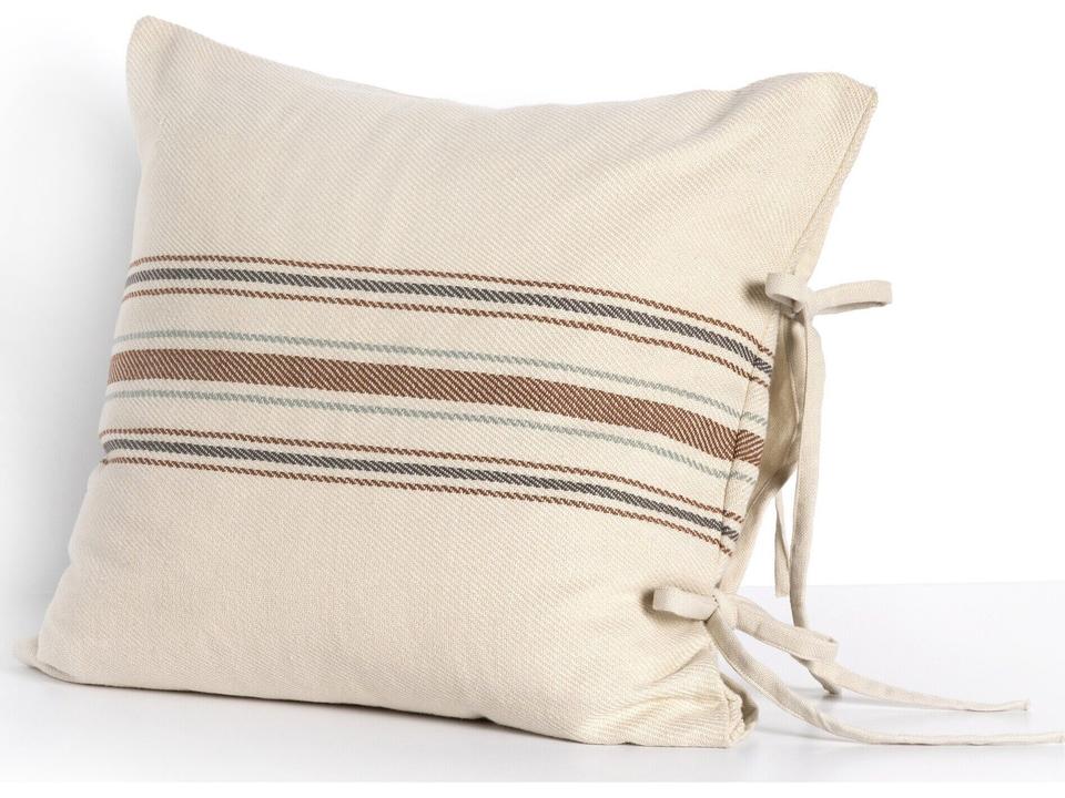 Dashel Center Stripe Pillow Cover Center Gold Stripe 24"x24"