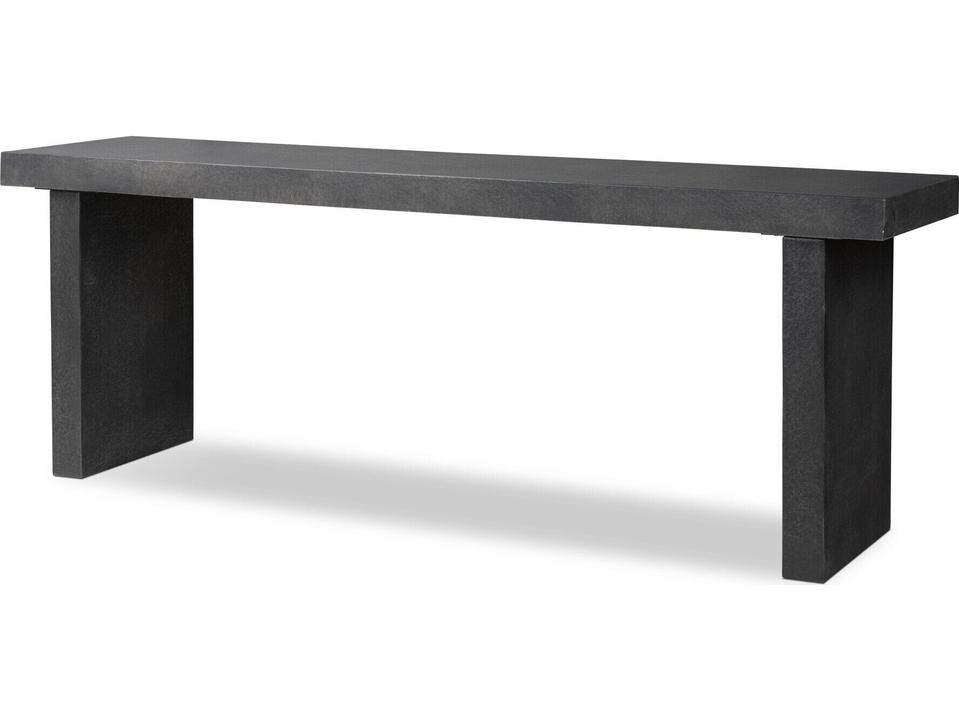 Huesca Console Table Distressed Graphite Concrete