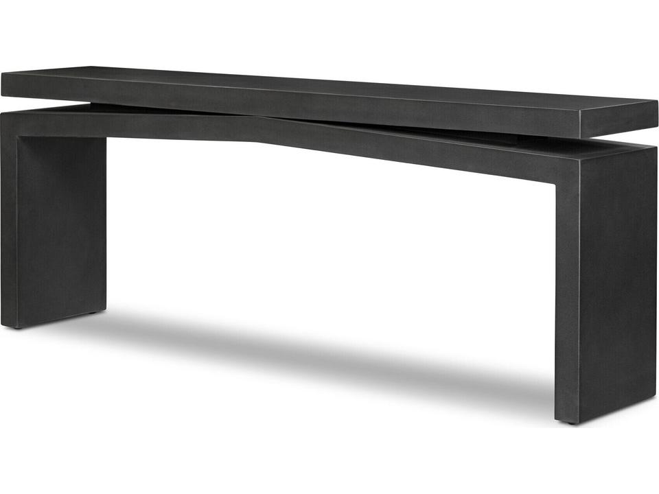 Matthes Outdoor Console Table Charcoal Concrete