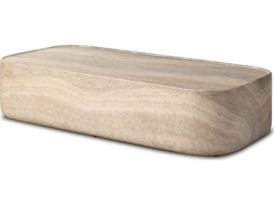 Manor Rectangle Outdoor Coffee Table in Textured Sandy Grey