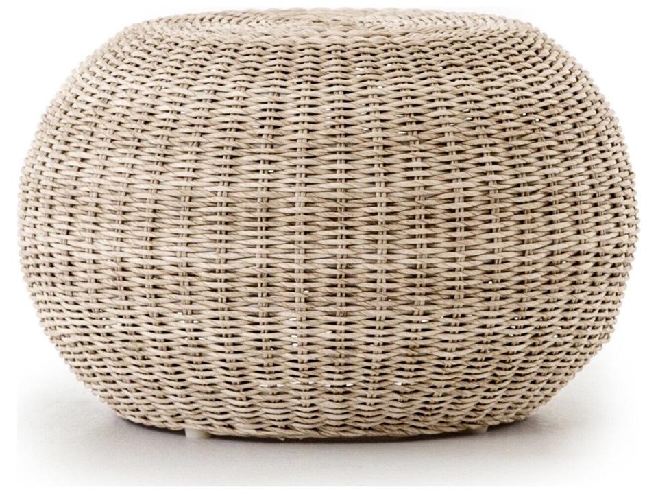 Grass Roots Vintage White Ottoman