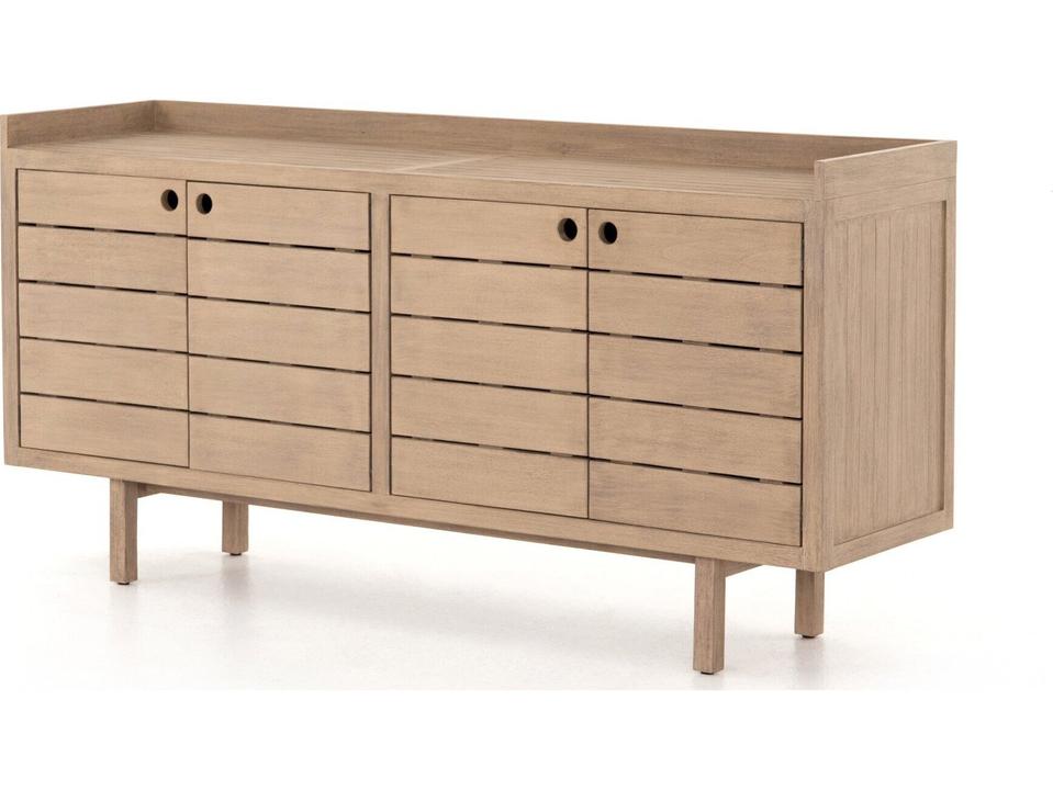 Lula Solano Outdoor Sideboard in Washed Brown Teak