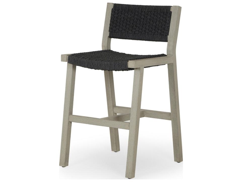 Globetrotter Outdoor Weathered Grey / Thick Dark Rope Counter Stool