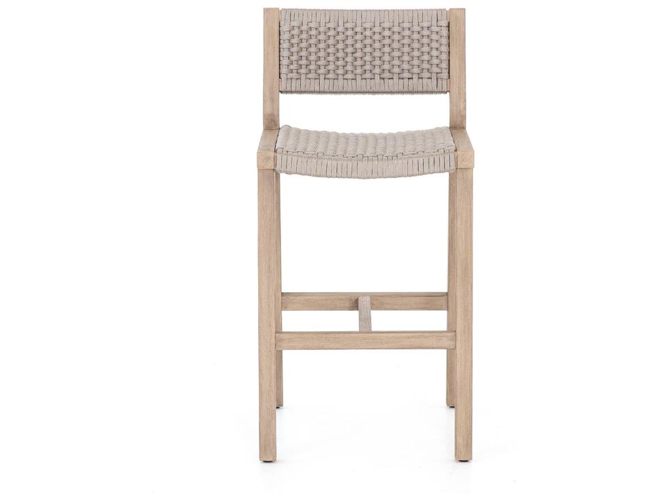 Globetrotter Outdoor Washed Brown / Thick Grey Rope Counter Stool
