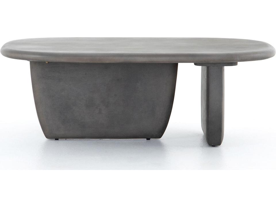 Everett Dark Grey Concrete Oval Coffee Table