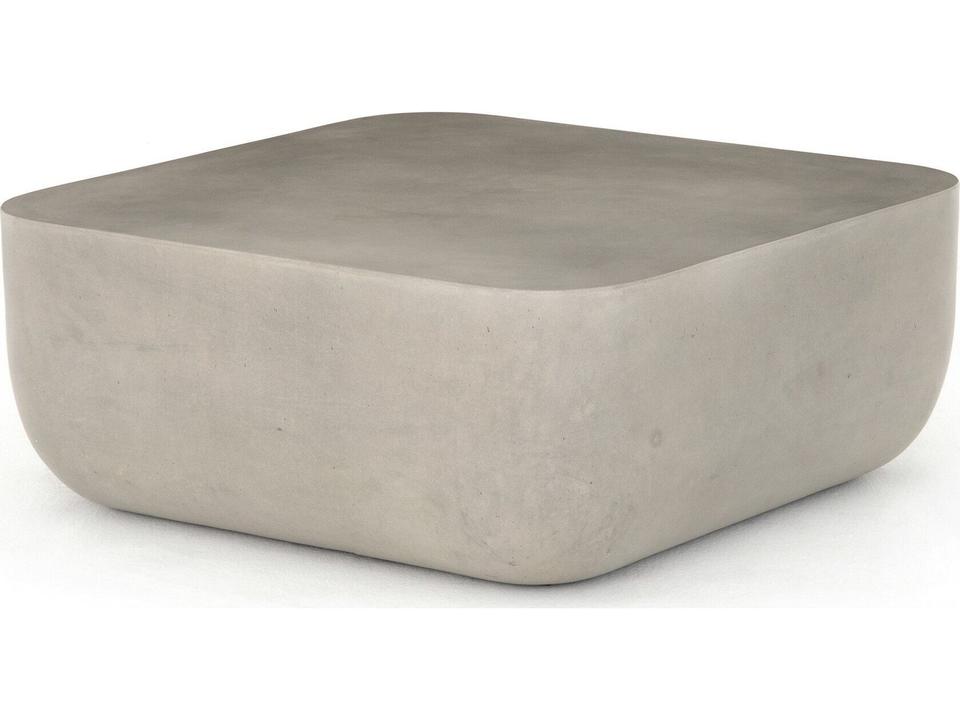 Four Hands Thayer Ivan Square Coffee Table in Grey Concrete