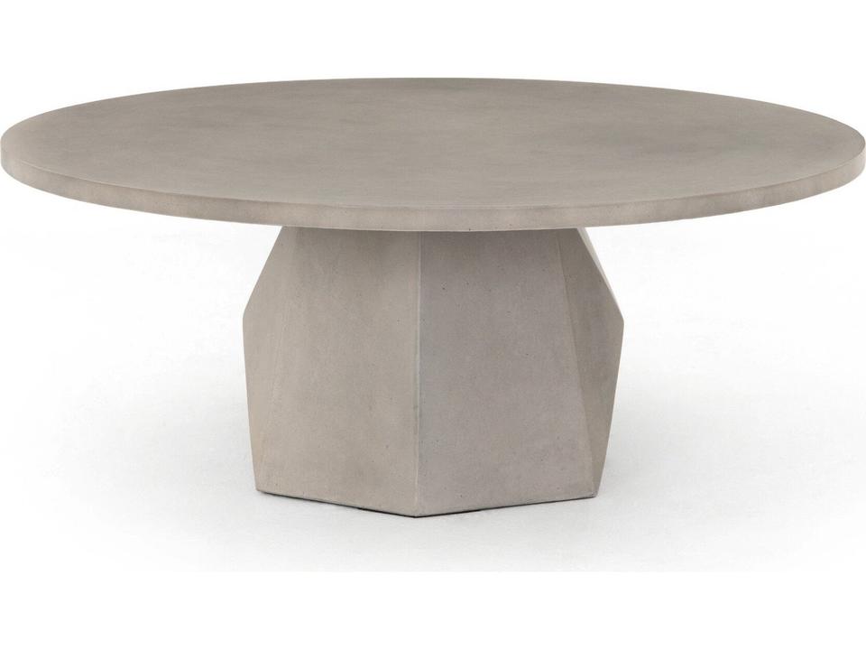 Four Hands Thayer Bowman Outdoor Coffee Table in Grey Concrete