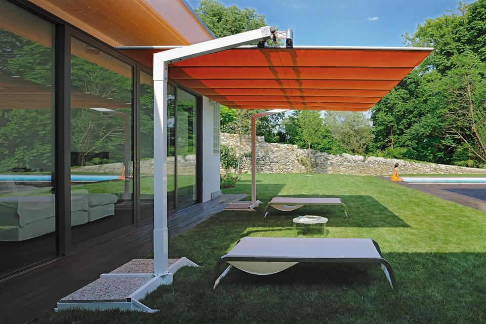 FIM Flexy 8 x 14 Foot Rectangular Offset Outdoor Umbrella