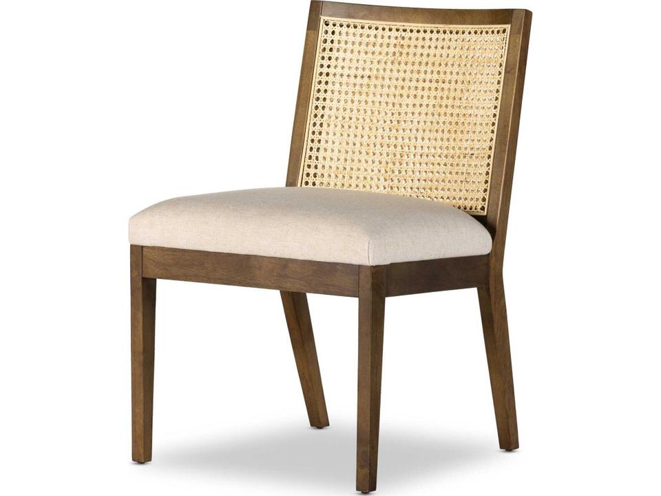 Belfast Antonia Solid Wood Brown Upholstered Side Dining Chair