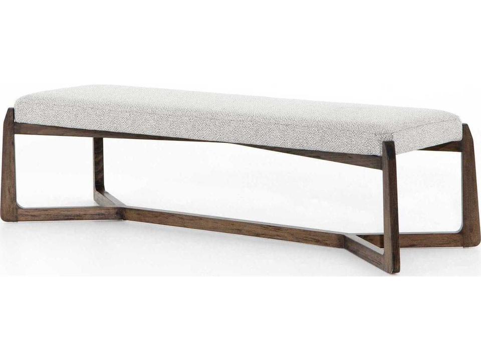 Westgate Roscoe Upholstered Bench in Brunswick Pebble Performance Fabric