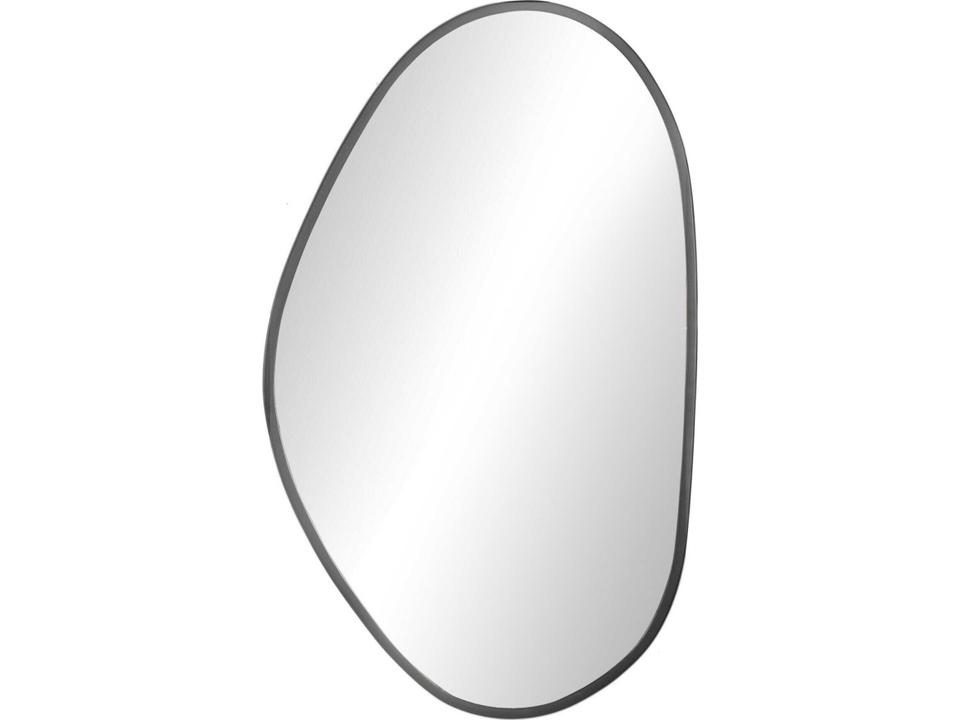 Brinley Asymmetric Wall Mirror in Matte Black Iron