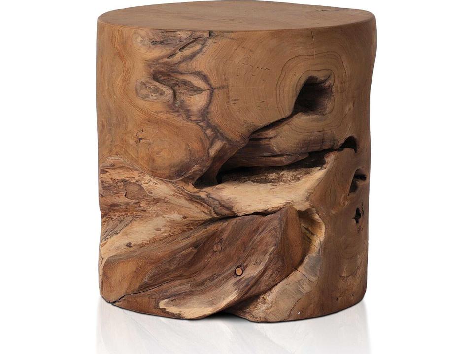 Duvall Aged Natural Teak Accent Stool
