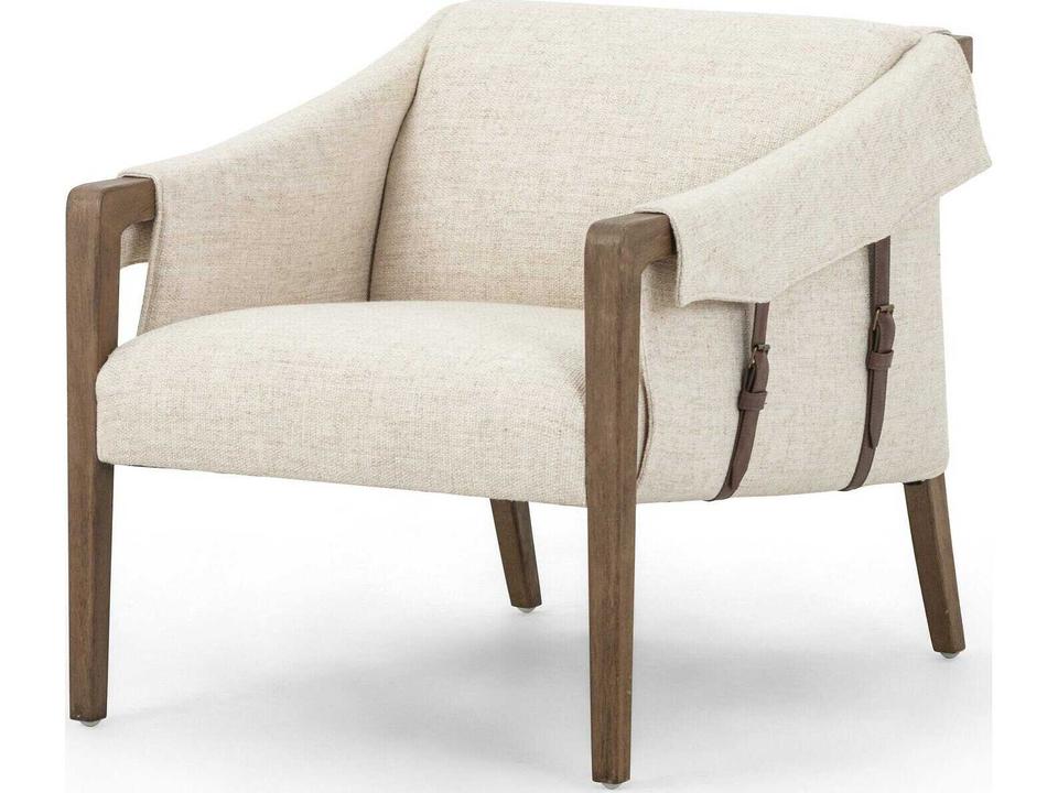 Abbott Bauer Upholstered Accent Chair in Thames Cream Performance Fabric