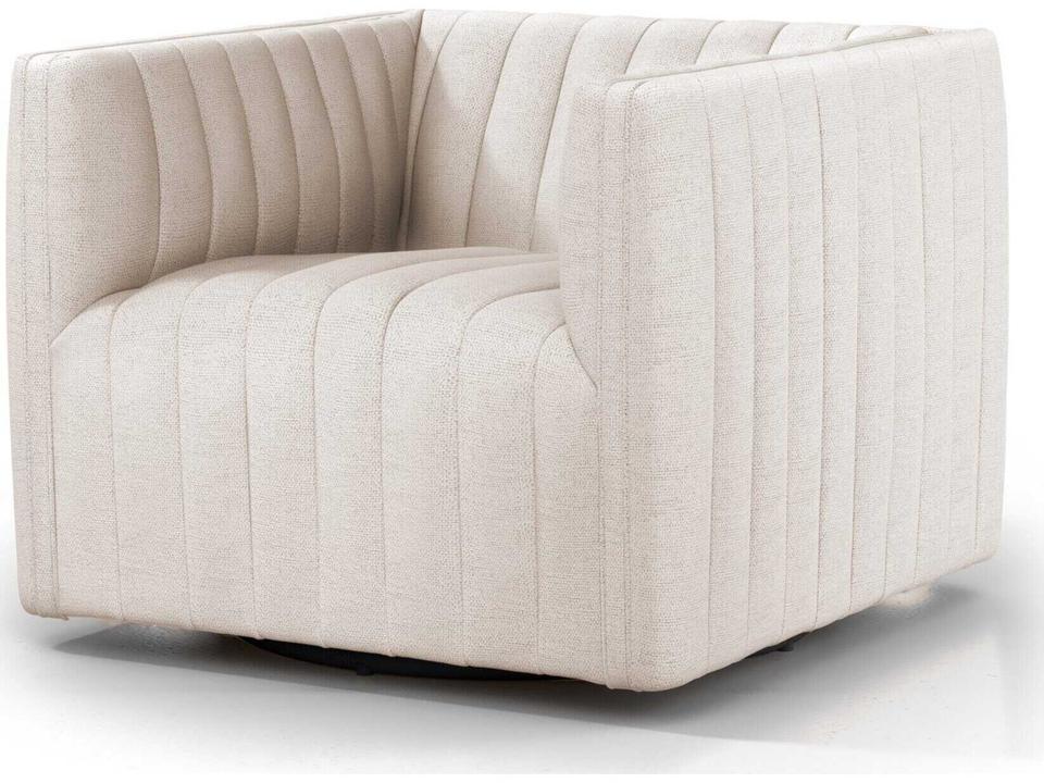 Augustine Swivel Accent Chair in Dover Crescent Performance Fabric